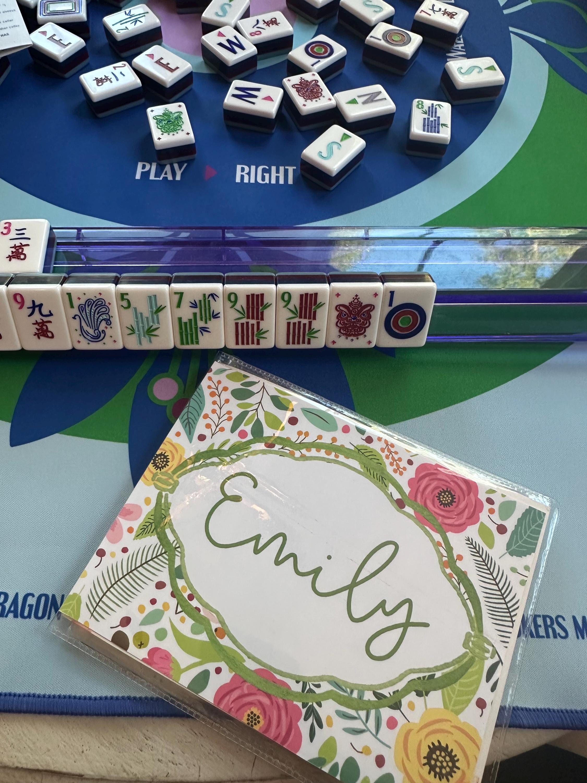 Personalized Mahjong Card Cover and Plastic Sleeve