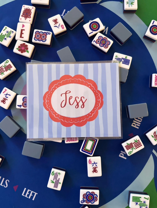 Personalized Mahjong Card Cover and Plastic Sleeve